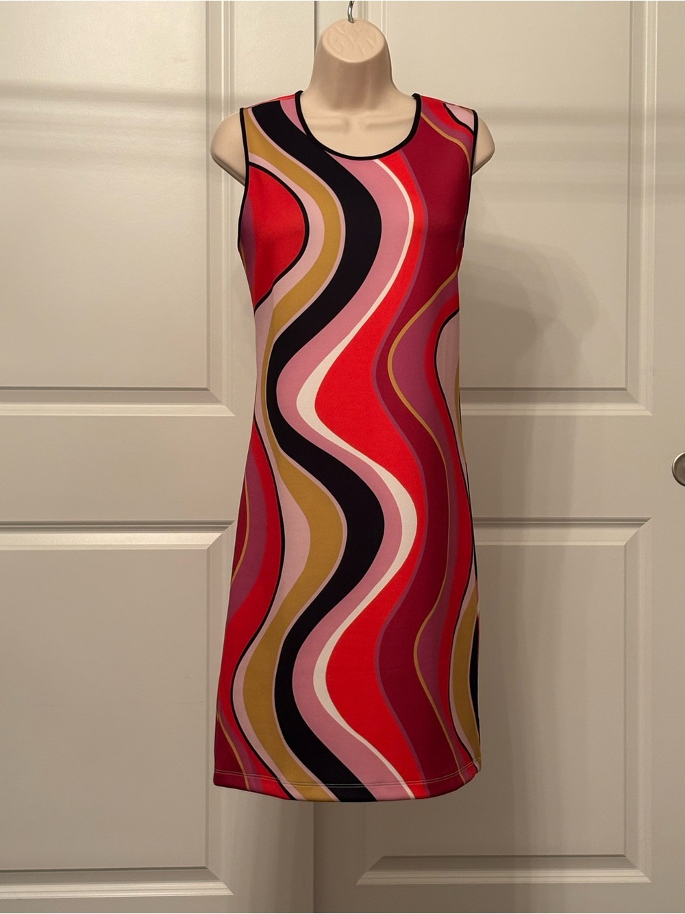 Lesley Evers Wave-Print Shift Dress